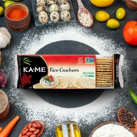 Ka-Me Rice Crackers Gluten Free And Non GMO Verified - Sesame (Pack of 12)