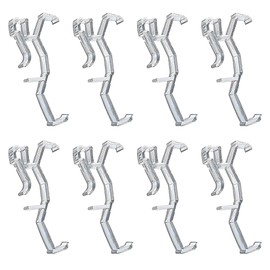 Valance Clips 8pcs 2inch Clear Plastic Hidden Retainer Holder Clip for Window Blind Valance with 2inch (50mm) in Width, Horizontal Faux & Wood Blinds Parts