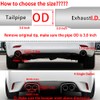 Bielpord 3-Inch Inlet 4-Inch Outlet Car Exhaust Tips Fit for