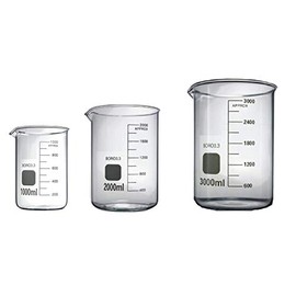 Rocwing Boro 3.3 Glass Graduated Measuring Beaker for Lab or Kitchen (1L+2L+3L)