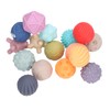 16PCS Baby Soft Textured Sensory Balls Toddlers Exploration Toys Sensory