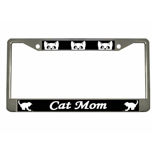 NCAT Cat Mom Cat Lover Car License Plate Frame Auto