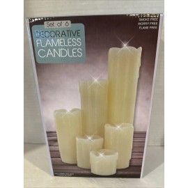 Bulk Buys Decorative Flameless Pillar Candles Set Home Decor LED Candle Battery Operated