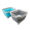 SAMMART 7.5L (2 Gallons) Collapsible Dishpan with Draining Plug -