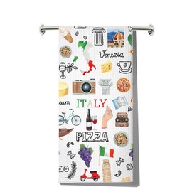 MYSOMY Italian Kitchen Towels Italian Mama Towel Italy Kitchen Towels Italian Dish Towel Italian Themed Towel (Italia UK)