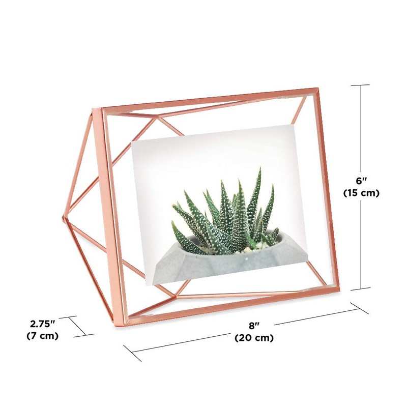 Umbra Prisma Picture Frame, 4x6 Metal Photo Display for Desk
