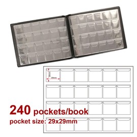 2 Pack Coin Collections Holder - Blue & Black, 240 Pockets Each, Penny Collecting Hobby Book for Coin Collectors