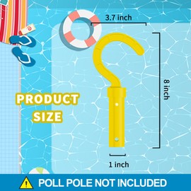 Keyrank Hook for All Robotic Pool Cleaner, Accessories Hook Customized for Pool Vacuum Robot Including Cordless,above Ground and Underwater,Attaches to Telescopic Poles-Yellow