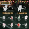 ZS 8Pcs 20G Stainless Steel Christmas Nose Screws Rings, Christmas