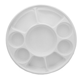 Pooja Bazar 9 Compartment White Disposable Party Thali Plates (White, 200)