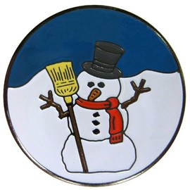 Christmas & Holiday Golf Ball Markers Multiple Styles Available and Matching Christmas & Holiday Golf Hat Clips Available â¦ (Snowman)