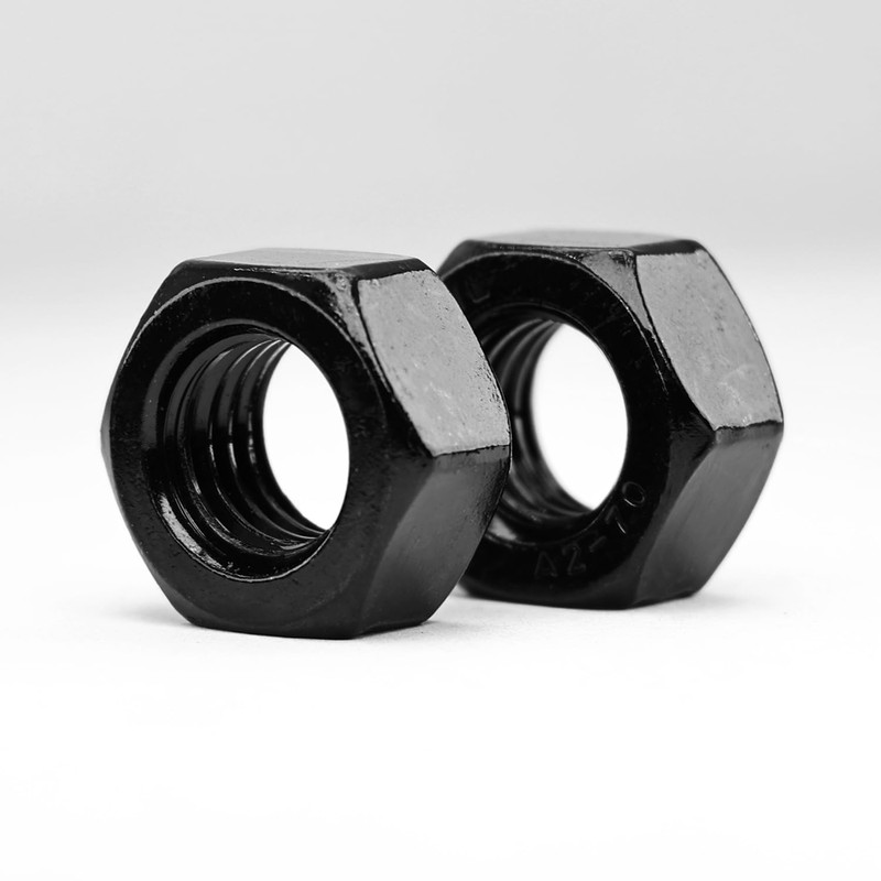 MINHER Hex Nuts, M6-1.0 Black oxidized 304 stainless steel Hex