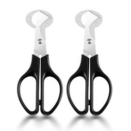 LYCXAMES Quail Egg Scissors, 2 Pieces, Stainless Steel, Black, Egg Shell Opener, Kitchen Tool