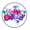 Unbranded 48 Happy Birthday!!!  ENVELOPE SEALS LABELS STICKERS 1.2" ROUND