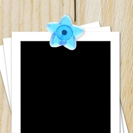 Operitacx Pack of 100 Star Shaped Pins Plastic Transparent Thumbtacks, Cork Board Tacks Furniture Nails for School Home Office Blue