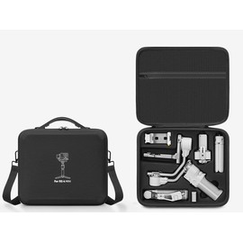 For DJI RS 4 Mini Storage Case, [BAOLINTX] Shockproof Tripod Mount, Handle, Shockproof, Hard Carrying Case, Large Capacity, For Shoulder or Handbag, Protective Case for DJI RS 4 Mini (Black)