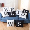ZUODU Creative LED Colorful Lighting Velvet Letter Cushion Cover Pillow