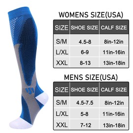 4 Pairs Compression Socks for Men and Women 20-30 mmHg Compression Stockings