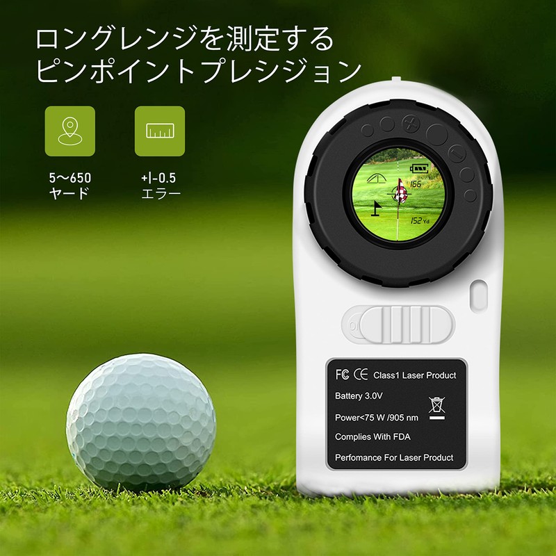 PEAKPULSE Golf Distance Meter, Laser Distance Meter, 6x Optical, Slope