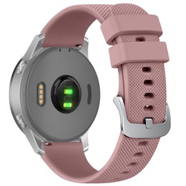 AK Silicone Watch Band Compatible with Garmin Vivoactive 4S / Venu 3S / Venu 2S / Vivomove 3S, 18mm Soft Replacement Wristband Strap for Garmin Forerunner 255s/265S (Smoke Violet)