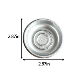 Xanadued 100 Pcs Plastic Disposable Sauce Dishes, Dipping Soy Sauce Seasoning Plate Bowls, Mini Condiment Appetizer Tray for Sushi Soy Mustard Vinegar Ketchup BBQ, Silver Circular