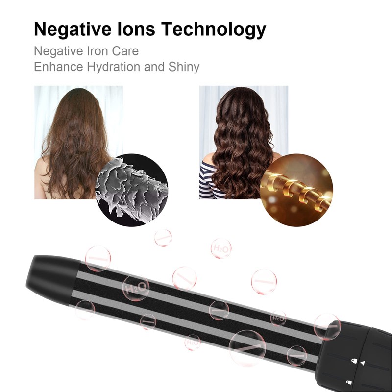 Curling Iron,PARWIN PRO BEAUTY 7 in 1 Curling Wand Set