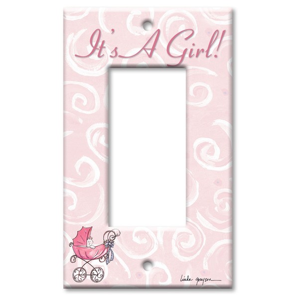 Art Plates - It' A Girl - Baby Carriage Switch