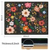 Office Chair Mat for Hardwood & Tile Floor,Boho Floral 36"x48"