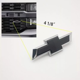 GM Front Small chrome Black Bowtie for 2019-2023 Chevy Silverado 1500 2500HD 3500HD