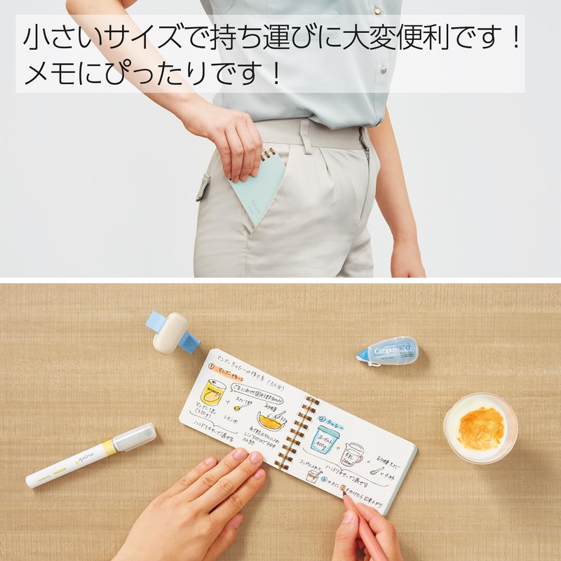 Kokuyo Sooofa A7 Soft Ring Memo, Transformation, 0.2 inch (4