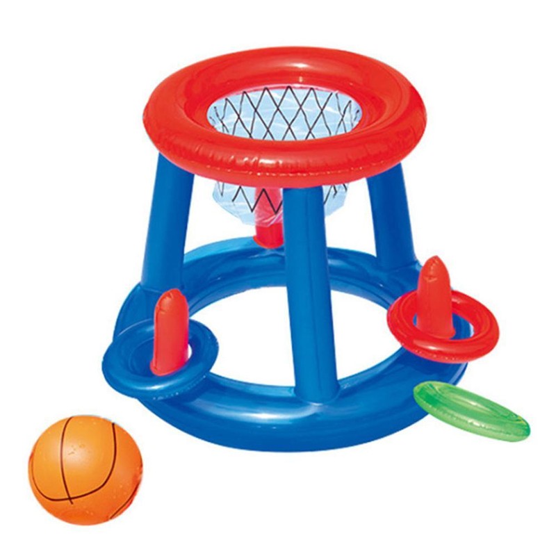 Pool Toys Pool Basketball Hoop Throwing Ring Set Inflatable Floating