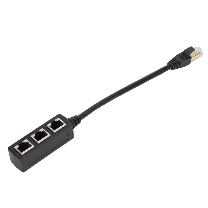 RJ45 Ethernet Adapter Cable Extension 1 to 3 Port Excellent