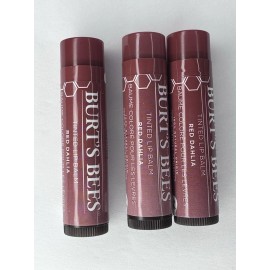 Burt's Bees 3x Burt's Bees Lip Tinted Lip Balm Red Dhalia, Long Lasting 2 in 1