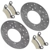 Caltric 2 Rear Brake Disc Rotor w/ Pads for Polaris
