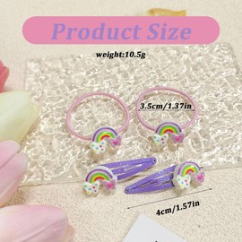 Pack of 10 Hair Clips Girls and 10 Pieces Elastic Hair Bands with Colourful Cartoon for Children Hair Clip Headband Girls Glitter Cartoon Clips Children