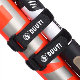 Paquete de 5 Correas Ajustables para Bicicleta, Correas de sujeción de Manillar de Nylon Multiusos, estabilizador de Rueda de Bicicleta Linterna fijación del teléfono Venda(Negro)