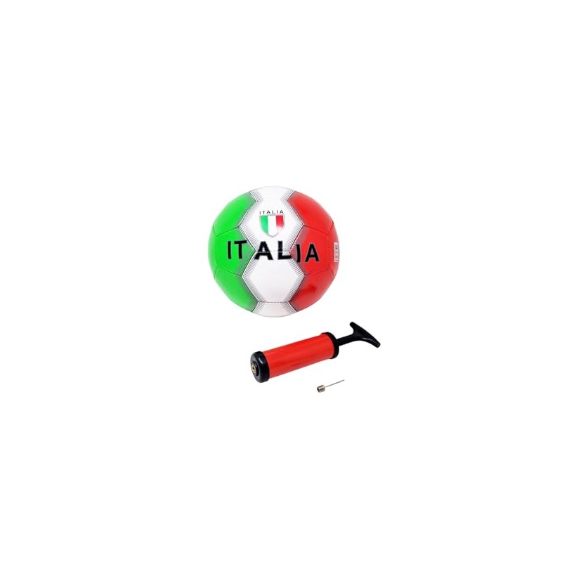 Italy Football Training or Match Ball Green White Red Shield