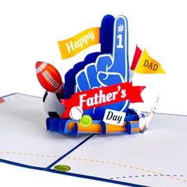 JUESMOS Happy Fathers Day Pop Up Card with Envelope Funny Fathers Day Greeting Card Gifts for Dad Grandpa Husband Pop Up Father’s Day Cards from Son Daughter Wife 3D Pop-up Greeting Cards