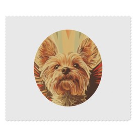 2 x 'Vintage Yorkshire Terrier Portrait' Microfibre Lens/Glasses Cleaning Cloths (LC00031126)