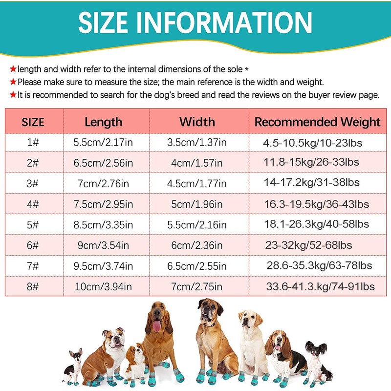 Havenfly Pack of 2 Dog Shoes Paw Protection, Breathable Dog