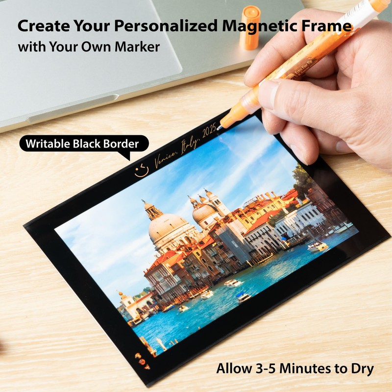 Magnetic Picture Frames 4x6, Fridge Magnets, DIY Photo Frame, 10