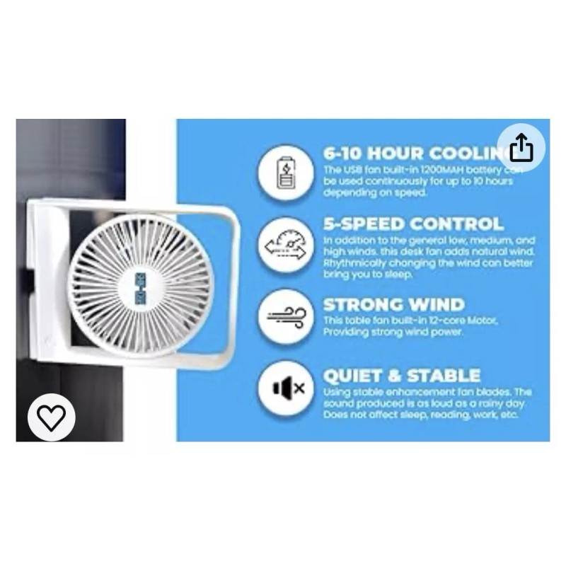 SAILPAK Ship-EEZ Cruise Ship Approved Fan, Magnetically Hangs from Stateroom