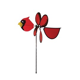 In the Breeze 2815 — Baby Cardinal Ground Spinner — Small Wind Spinner for Gardens, Planters, Flower Pots, Yards