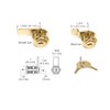 CRL Gold Plated Finish Cam Lock - Keyed Alike