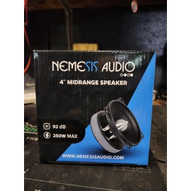 Nemesis Audio NA-4MR 4 inch 125 Watts RMS 4-ohm Car Audio Midrange Speaker