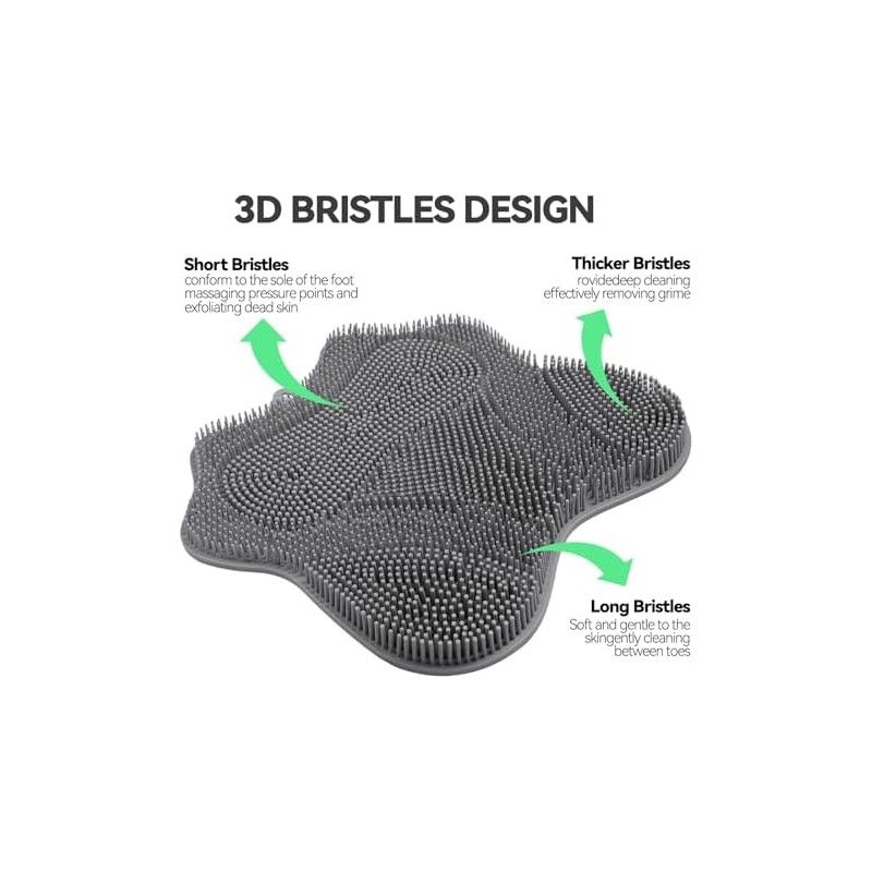 Shower Foot Scrubber Mat, Compact Lightweight Accessory for Travel and