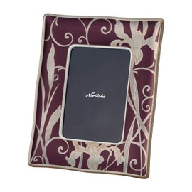 Noritake Y93580/H-980L Photo Frame, Height Approx. 8.1 inches (20.5 cm), Width Approx. 6.7 inches (17 cm), Iris 1 Piece, Purple Navy Blue, Bone China