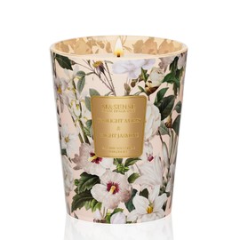 M&SENSE Amber Jasmine Scented Candle, Soy Candles 14.1oz 60H Slow Burning, Aromatherapy Stress Relief Home Fragrance Housewarming Gifts