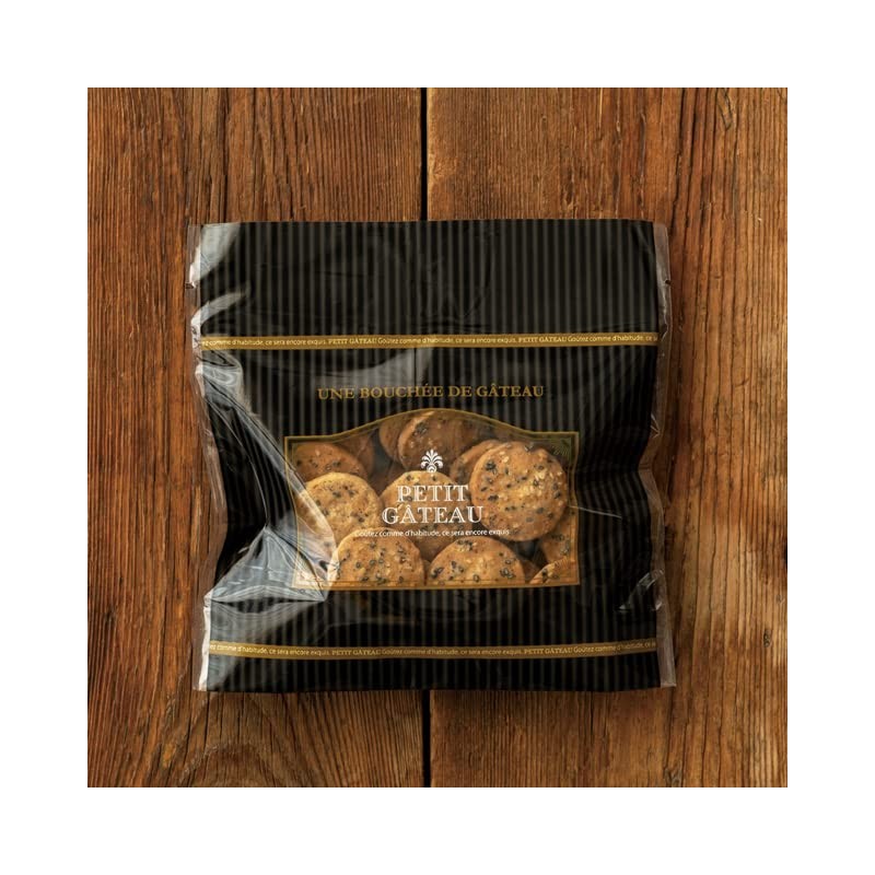 Petit Gateau Black Zip Stand Bags-3 (50 count)