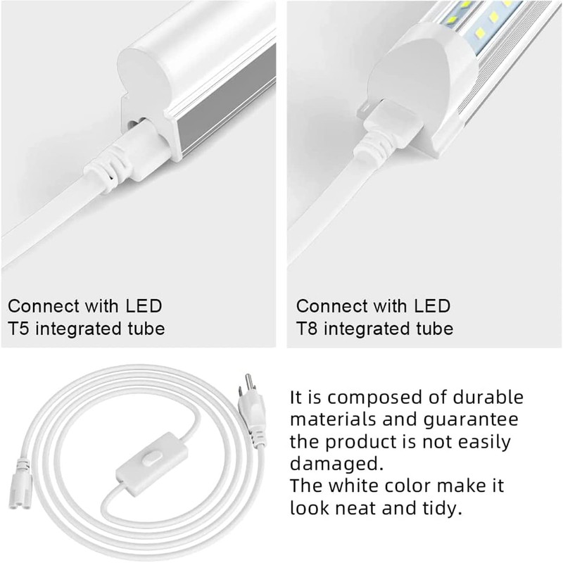 SHOPLED 5FT Plug Power Cord T5 T8 LED Tube Power